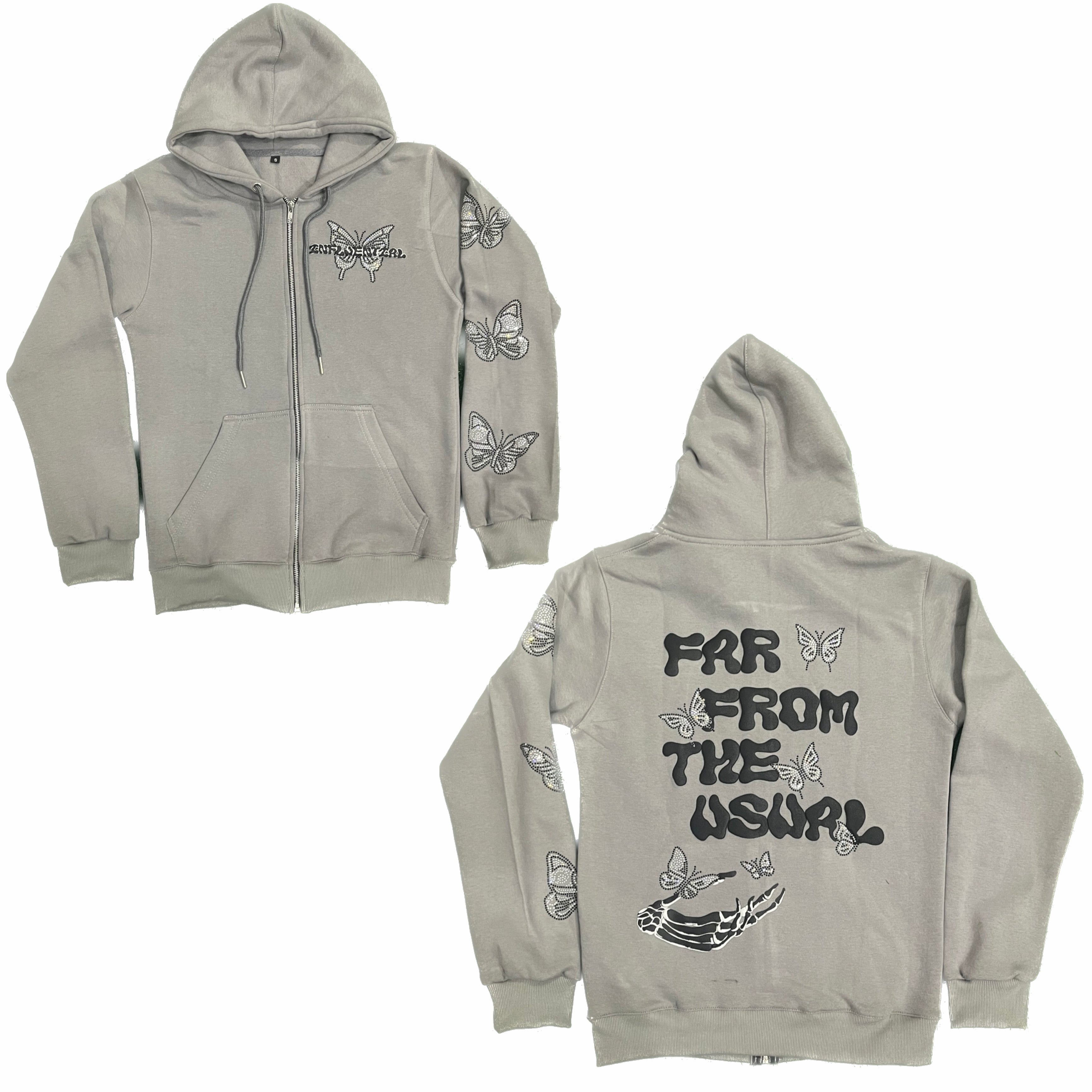 Far From Usual Grey Hoodie