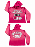 Influential Acid Wash Cropped Hoodie "Pink"