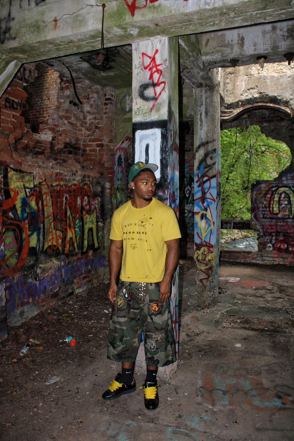 "CAMO" IV STACKED PATCH
POCKET JORTS