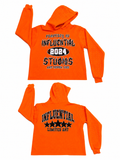 Influential Acid Wash Cropped Hoodie "Orange"